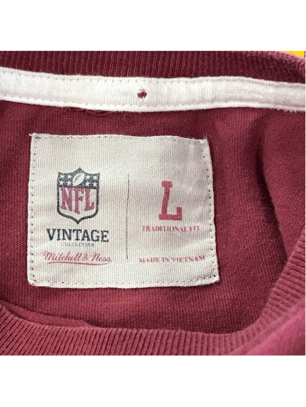 Mitchell & Ness Mens Large Washington Redskins T Shirt Vintage Collection HTF - Picture 10 of 13